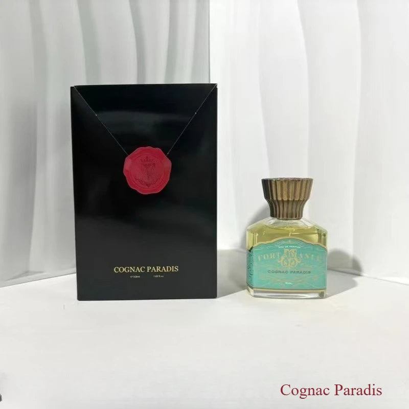 Long Lasting Perfume 50ml for Women Men Cognac Peach Rum Amber Fragrance Body Spray Oriental Woody Parfum Water Deodorant Scent Wentersen
