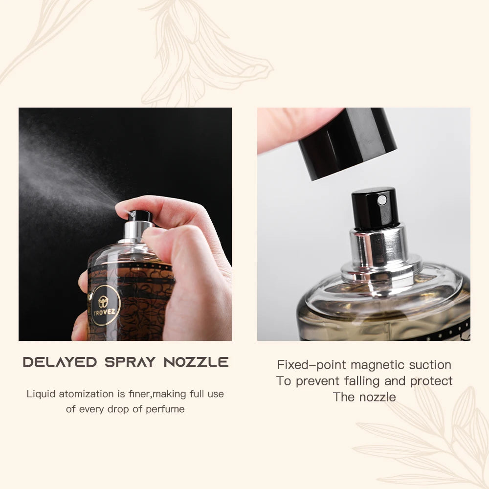 TROVEZ Fireplace Flame Eau De Parfum 100ml Perfume Smoky Woody Tone Tone Long-lasting Fragrance Body Spray Scent Perfume Man Wentersen