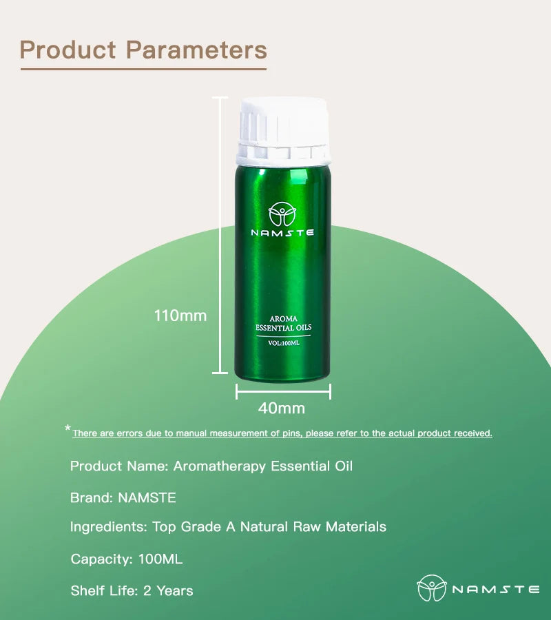 Aroma Diffuser Perfume Fragrance Oil Pure Scented Air Freshener for Scent Diffusers Namste 100ML Essential Oil Diffuser Natural Wentersen